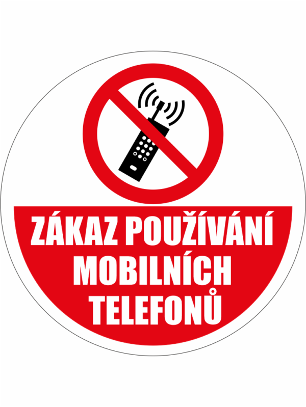 Podlahová značka PVC - ZÁKAZ POUŽÍVÁNÍ MOBILNÍCH TELEFONU