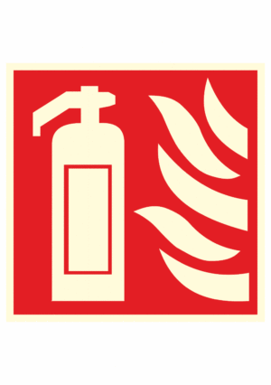Fotoluminiscenční bezpečnostní značení - Požární symbol: Hasicí přístroj