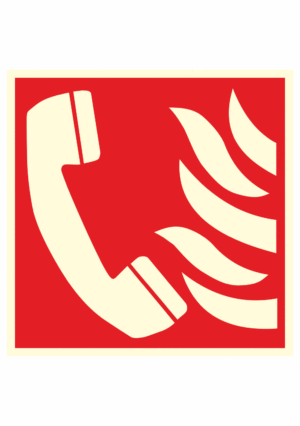 Fotoluminiscenční bezpečnostní značení - Požární symbol: Ohlašovna požáru