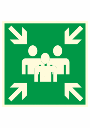 Fotoluminiscenční bezpečnostní značení - Symbol bezpečí: Shromaždiště