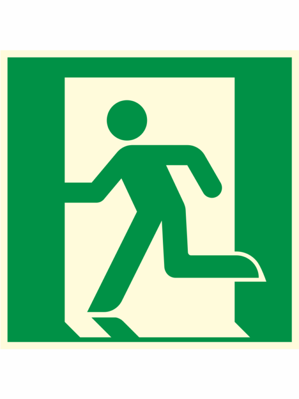 Fotoluminiscenční únik vlevo symbol