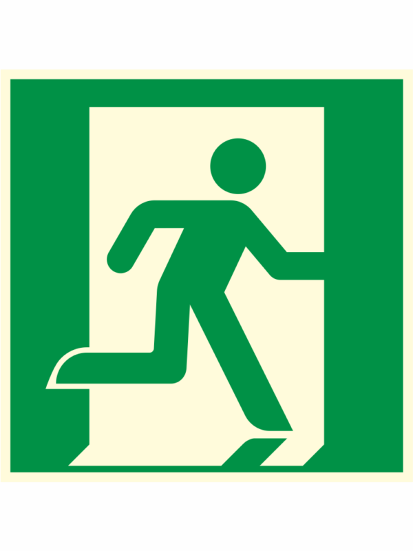 Fotoluminiscenční únik vpravo symbol