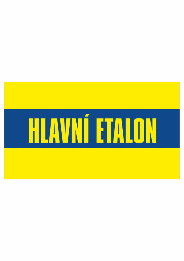 Revizní a kalibrační štítky: Kalibrační štítek - Hlavní etalon