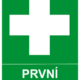 Bezpečnostní tabulky - Symbol s textem: "První pomoc"