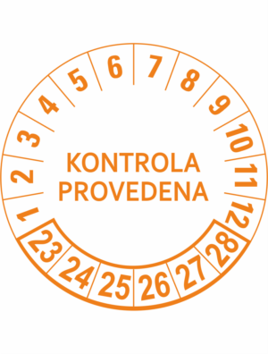 Revizní a kalibrační kolečka - 6 let: Kontrola provedena 23-28
