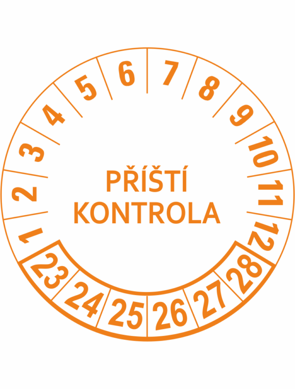 Revizní a kalibrační kolečka - 6 let: Příští kontrola 23-28