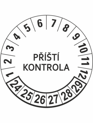 Revizní a kalibrační kolečka - 6 let: Příští kontrola 24-29