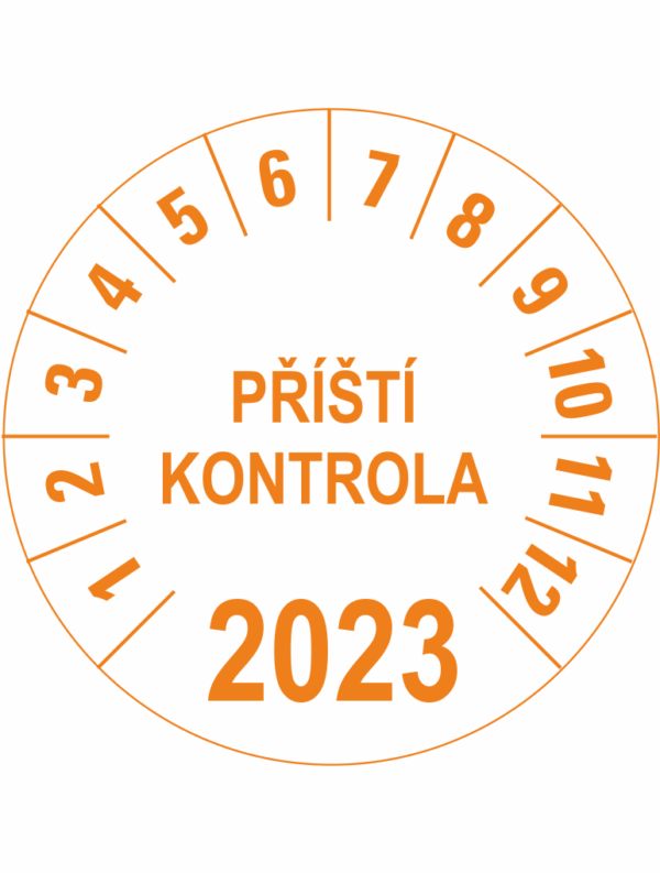 Revizní a kalibrační kolečka - Jednoleté: Příští kontrola 2023