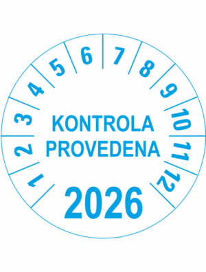 Revizní a kalibrační kolečka - Jednoleté: Kontrola provedena 2026