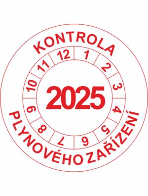 Revizní a kalibrační kolečka - Jednoleté: Kontrola plynového zařízení 2025