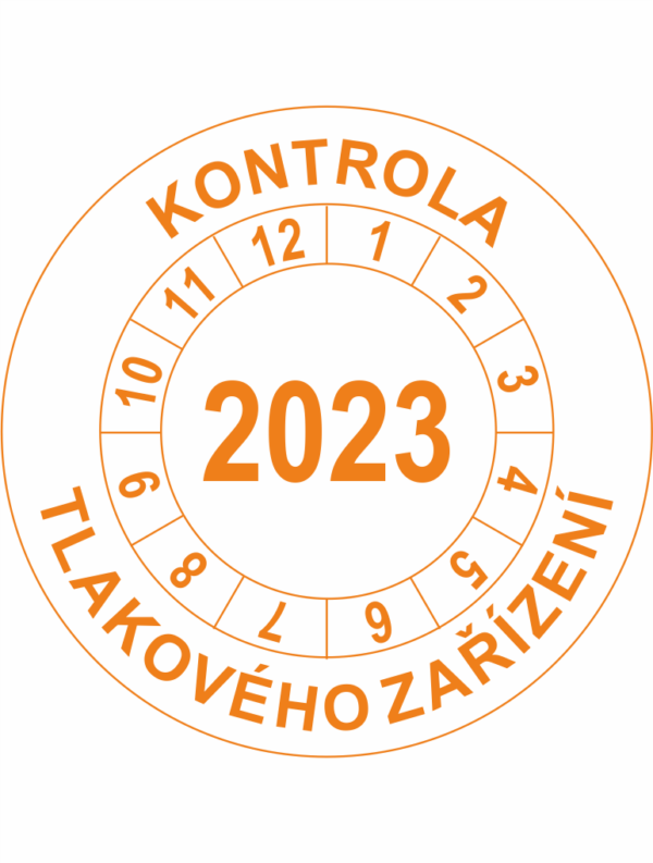 Revizní a kalibrační kolečka - Jednoleté: Kontrola tlakového zařízení 2023