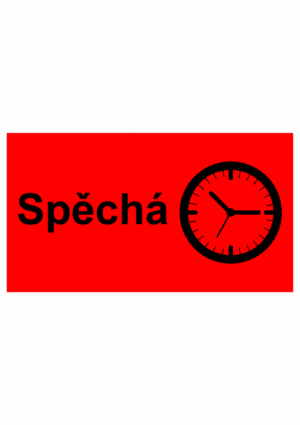 Revizní a kalibrační štítky - Kvalita a organizace: Spěchá + symbol