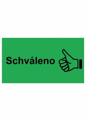 Revizní a kalibrační štítky - Kvalita a organizace: Schváleno + symbol
