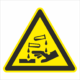 Bezpečnostní značení - Výstražný symbol: Nebezpečné žíravé látky
