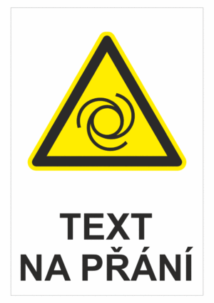 Bezpečnostní výstražná tabulka na přání - Symbol s textem na přání: Automatické spuštění