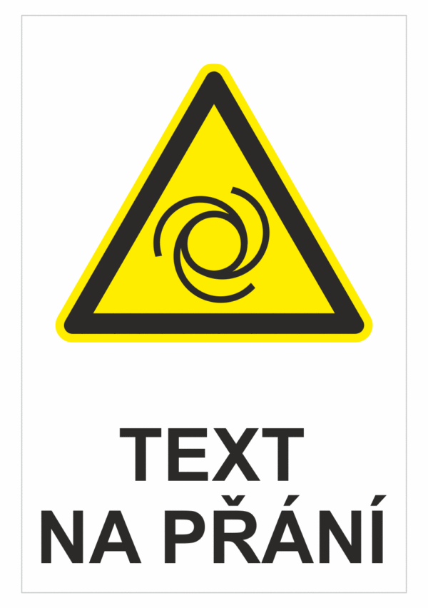 Bezpečnostní výstražná tabulka na přání - Symbol s textem na přání: Automatické spuštění