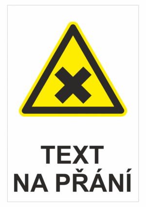 Bezpečnostní výstražná tabulka na přání - Symbol s textem na přání: Dráždivé