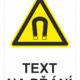 Bezpečnostní výstražná tabulka na přání - Symbol s textem na přání: Magnetické pole