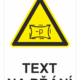 Bezpečnostní výstražná tabulka na přání - Symbol s textem na přání: Pozor podtlak