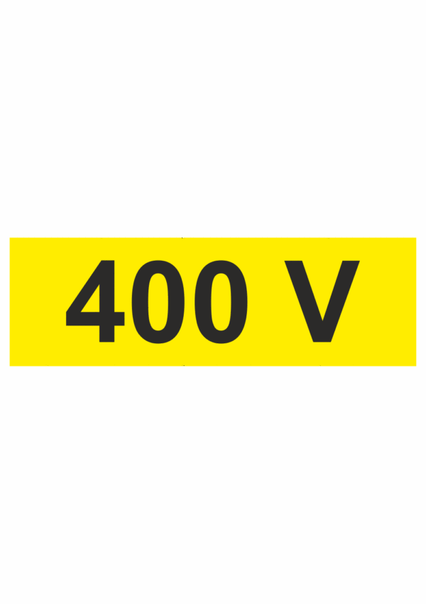 Značení elektro a ESD - Symboly a aršíky: 400 V (Aršík)