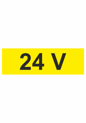 Značení elektro a ESD - Symboly a aršíky: 24 V (Aršík)