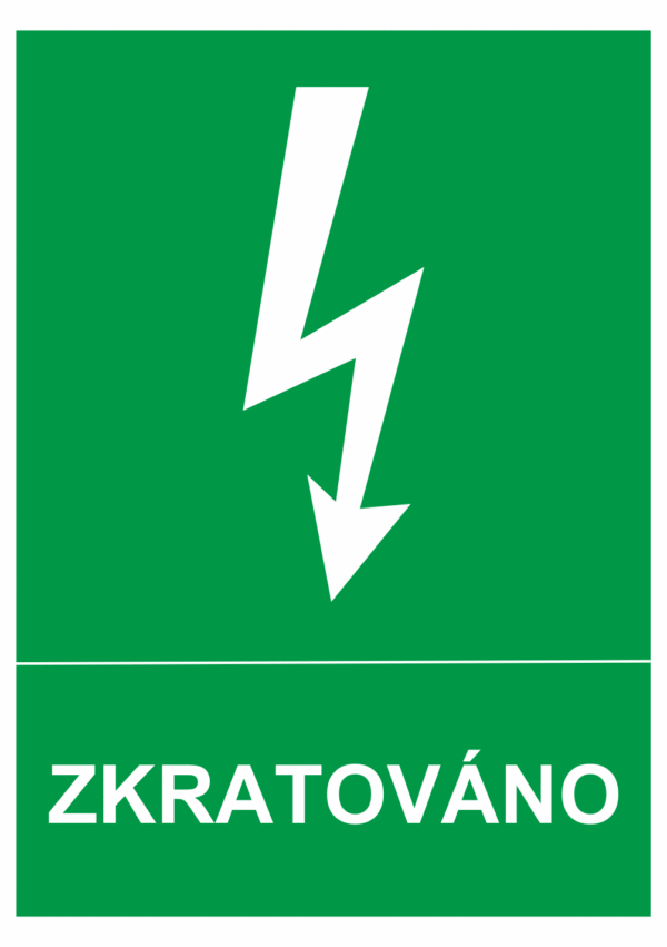 Značení elektro - Značení uzávěrů a vypínačů: Zkratováno