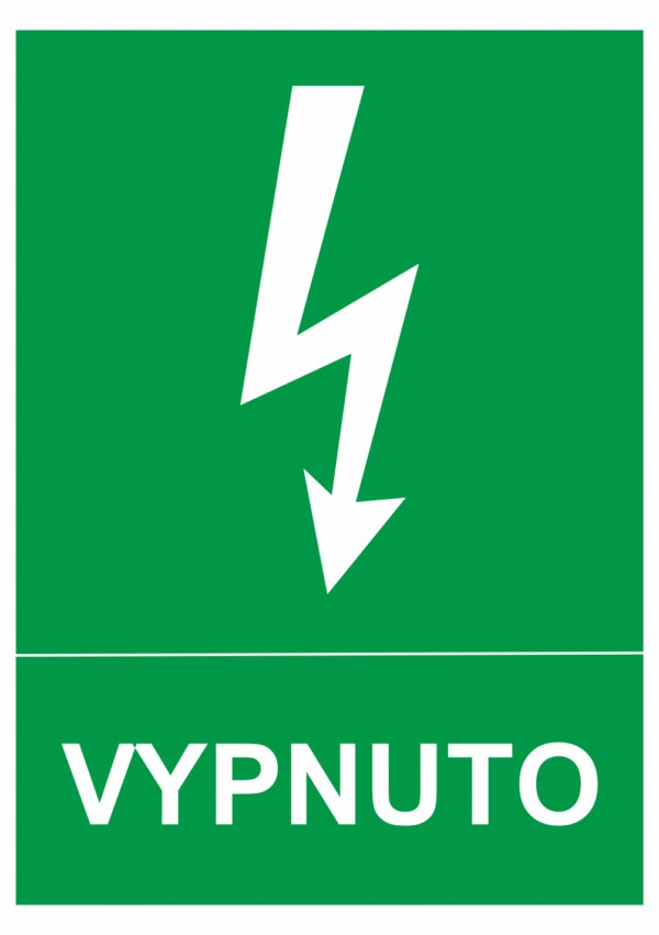 Značení elektro - Značení uzávěrů a vypínačů: Vypnuto