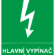 Značení elektro - Značení uzávěrů a vypínačů: Hlavní vypínač jeřábu