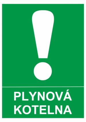 Značení elektro - Značení uzávěrů a vypínačů: Plynová kotelna