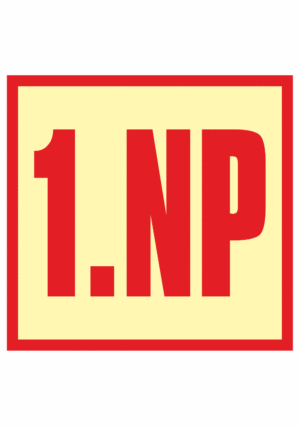 Značení budov - Značení pater: 1. Nadzemní podlaží (Fotoluminiscenční)