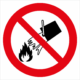 Bezpečnostní značení - Zákazový symbol: Nehasit vodu