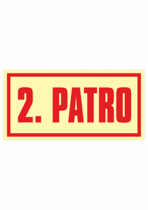 Značení budov - Značení podlaží: 2. Patro (Fotoluminiscenční)