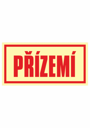Značení budov - Značení podlaží: Přízemí (Fotoluminiscenční)