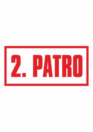 Značení budov - Značení podlaží: 2. Patro