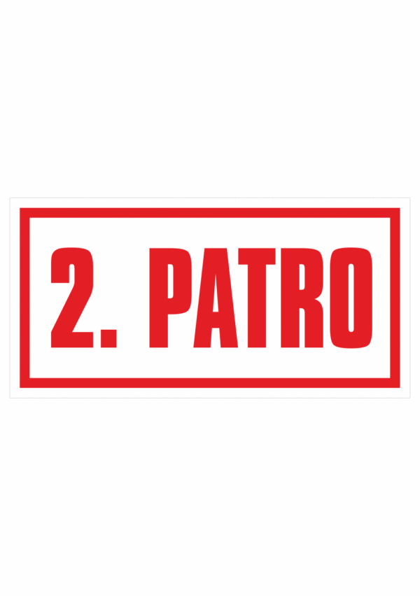 Značení budov - Značení podlaží: 2. Patro