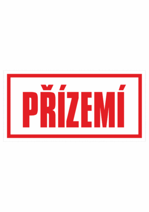 Značení budov - Značení podlaží: Přízemí