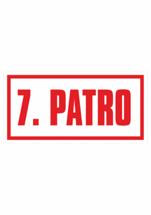 Značení budov - Značení podlaží: 7. Patro