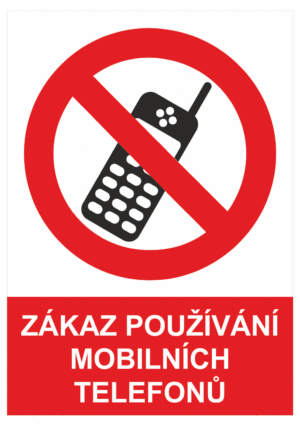Zákazová bezpečnostní tabulka symbol s textem: "