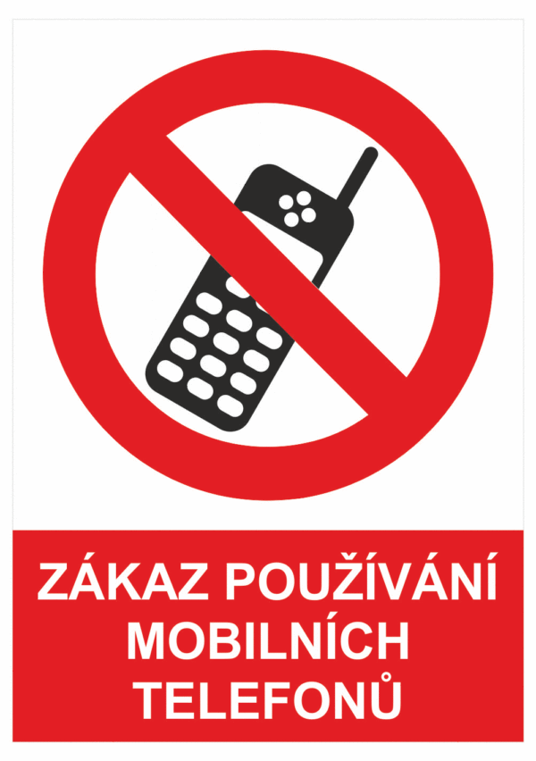 Zákazová bezpečnostní tabulka symbol s textem: "