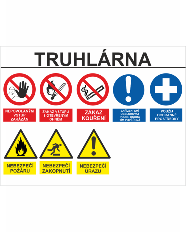 Značení vstupu - TRUHLÁRNA