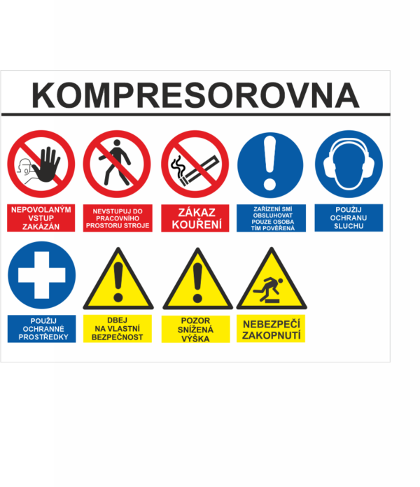 Označení vstupů - KOMPRESOROVNA