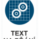 Bezpečnostní příkazová tabulka na přání - Symbol s textem na přání: Odstraň kryt