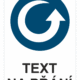 Bezpečnostní příkazová tabulka na přání - Symbol s textem na přání: Směr otáčení proti směru