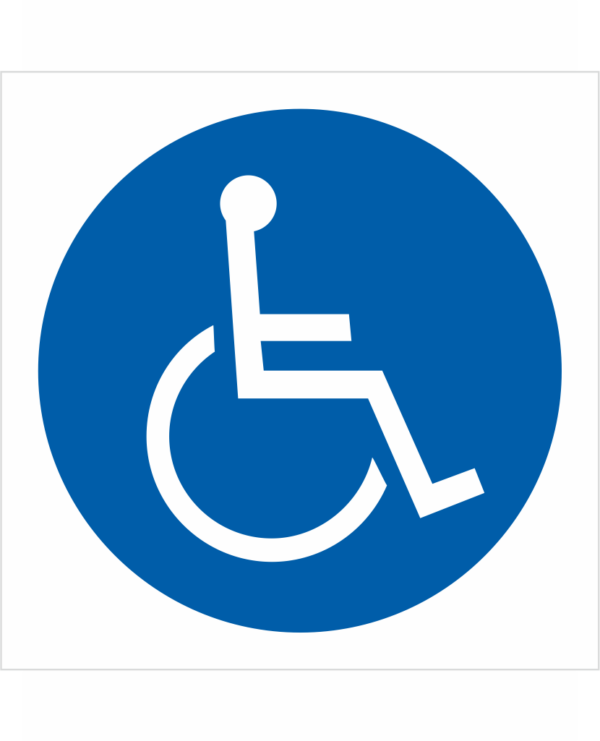 Bezpečnostní značení - Příkazový symbol: Vozíčkáři