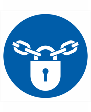 Bezpečnostní značení - Příkazový symbol: Uzamkni
