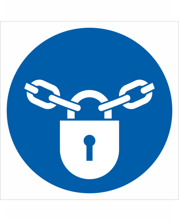 Bezpečnostní značení - Příkazový symbol: Uzamkni