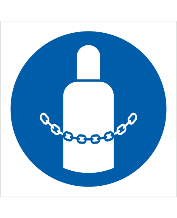 Bezpečnostní značení - Příkazový symbol: Zajisti tlakové láhve
