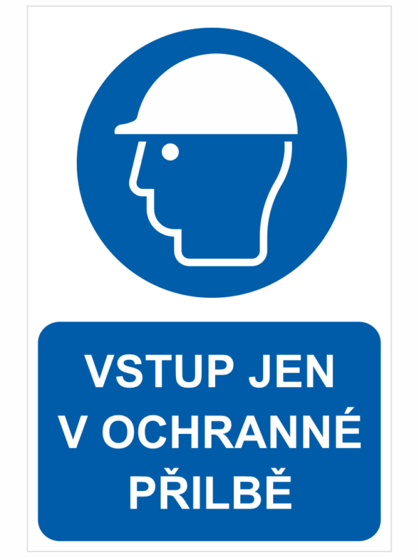 Vstup jen v ochranné přilbě ISO 7010