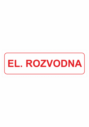 Značení elektro - Text: Elektrická rozvodna
