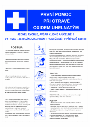 Pravidla první pomoci - První pomoc při otravě oxidem uhelnatým